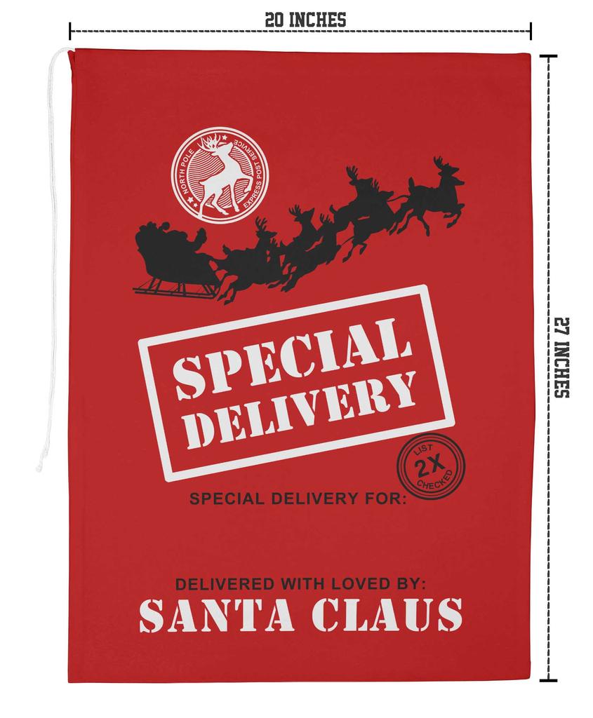 Printtoo 2 шт. Подарочный мешок Санты для детей, рождественские подарки, рождественский мешок, персонализированные сумки, большие 27x20 дюймов