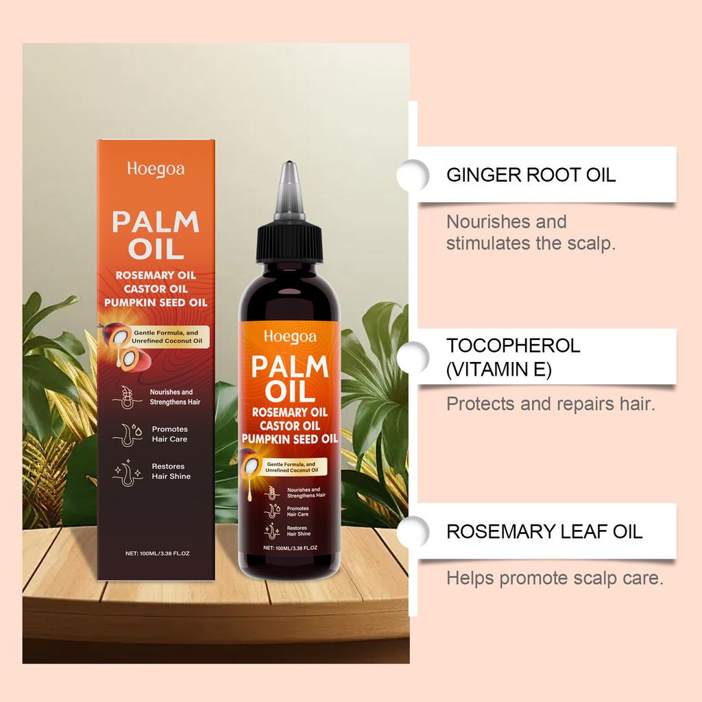 HOEGOA Hair Oil Moisturizing Scalp Nourishing Hydrating Strengthening Treatment for Women 80ml