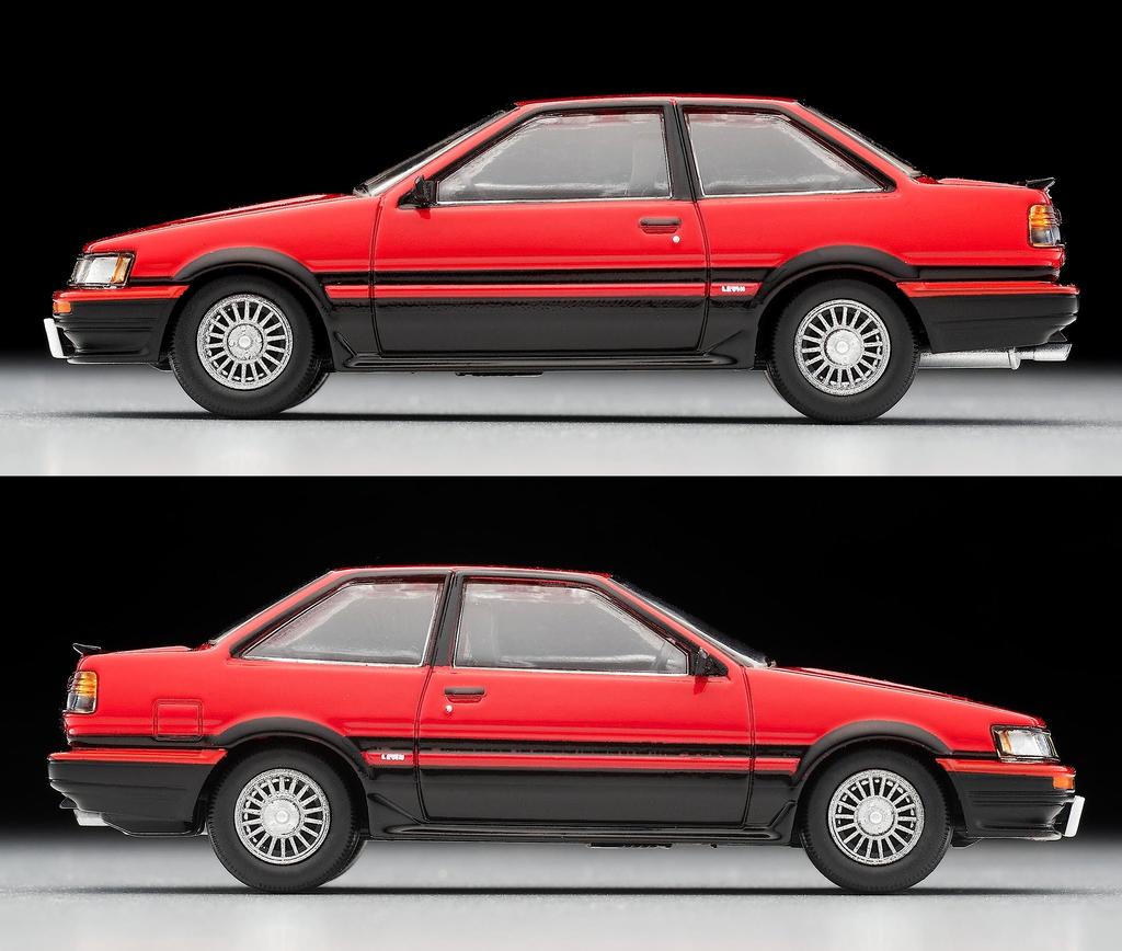 Tomytec Tomica Limited Vintage Neo 1/64 Scale LV-N304a Toyota Corolla Levin 2-Door GT-APEX 1985 Red/Black Finished Model
