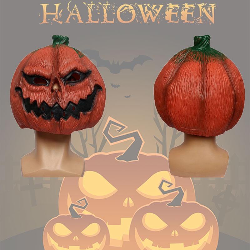 Злая маска тыквы на Хэллоуин, Пасху, День благодарения, латексный материал, ужасающий дизайн Ch-a074