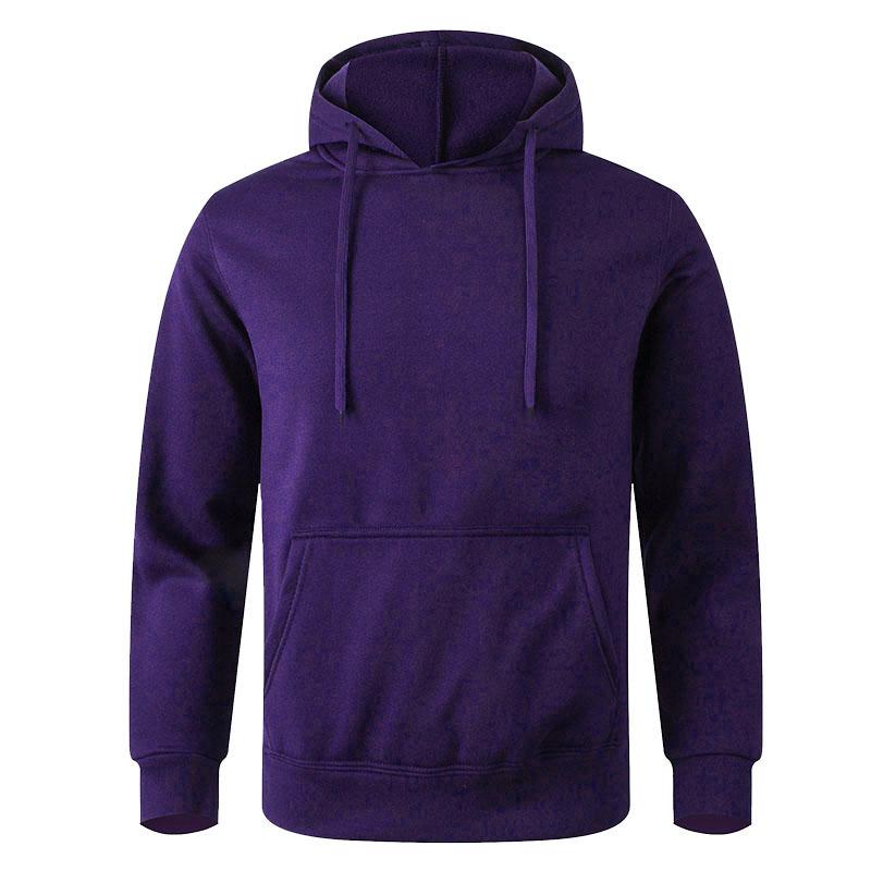 Men's Casual Hoodies Fleece Hip Hop Solid Pullover Sweatshirt Men Sportswear Clothing Sweatshirt Men's Clothing