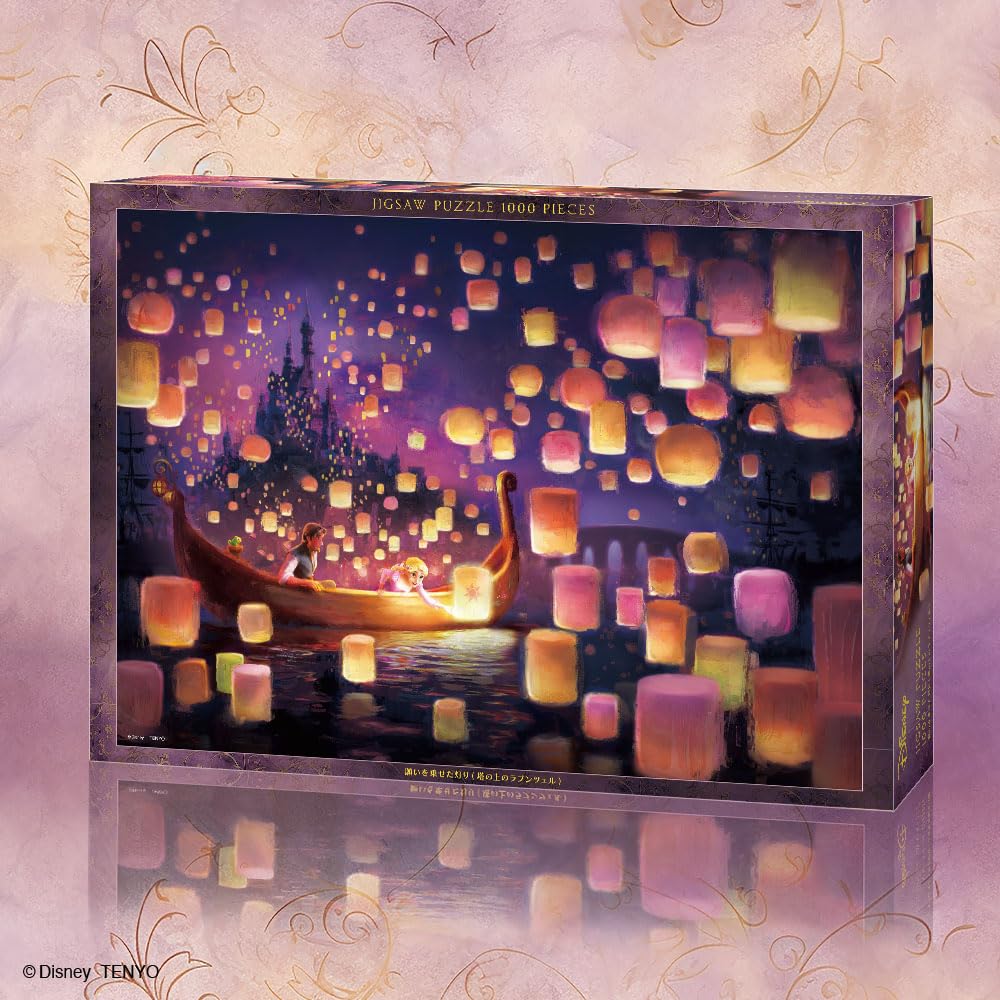 Tenyo в пазле из 1000 деталей Disney Rapunzel on the Tower Light with a Wish В комплект входят клей и шпатель. В комплект входит сервисная карта [Сделано в Японии]