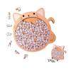 Big Mouth Cat Jigsaw Irregular Cat-Shaped Puzzle DIY Toy Wooden Puzzle  Halloween Gifts