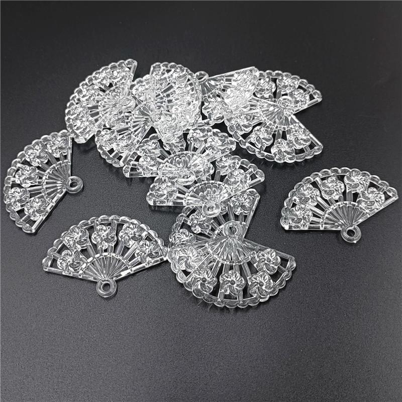 Rose Fan Loose Beads 10/20pcs Fashion Handmade Materials Leaf Loose Beads DIY Jewelry Accessories AB Color Gilded Edge Jewelry