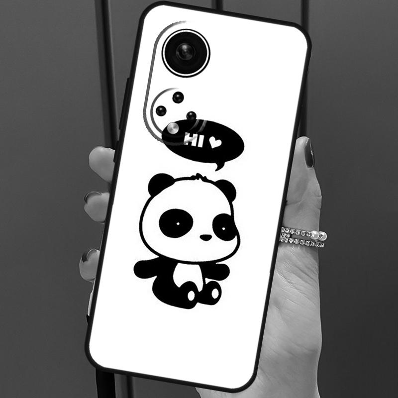 Милый Мультяшный Чехол-Панда Для Honor X8b X9b 90 70 50 Magic 5 Pro Magic 6 Lite X6 X7 X8 X9 X6a X7a X8a X9a Обложка