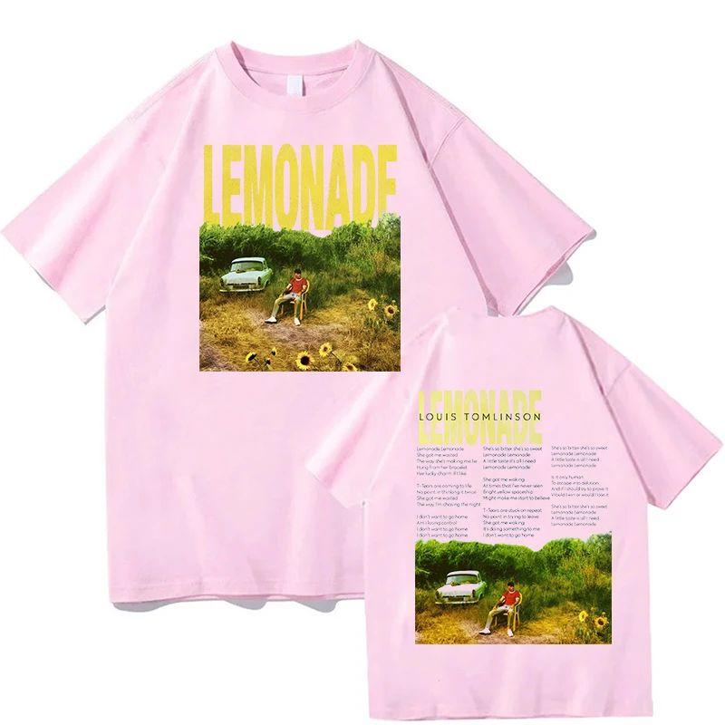 Винтажная мода Хип-хоп Оверсайз Хлопковые футболки Louis Tomlinson Lemonade Tour 2025 Мерч Футболки Мужские Женские Рок Уличная одежда