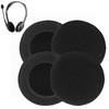 YJRUNFU Replacement Headphone Covers, Ear Pads, 55mm Diameter, Highly Elastic and Durable Sponge (4 Black Ear Cushions)