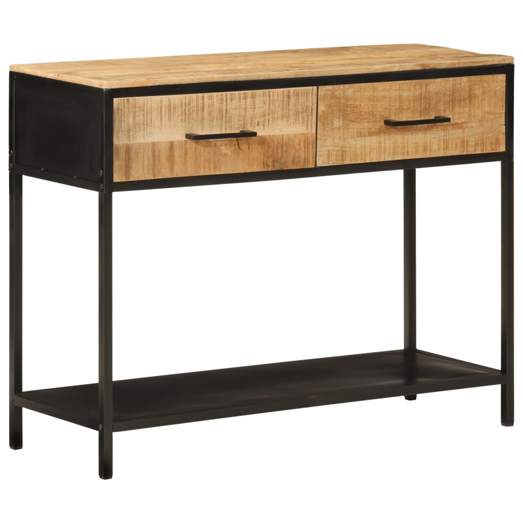 Console Table 100x35x76 cm Solid Mango Wood and Iron
