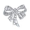 Clear Rhinestone Bow Style Brooches Pin Elegant Accessory for Women Wedding Party Decoraion Jewelry Brooch