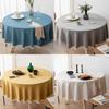 Lace Table Cloths Water and Oil Proof Tea Coffee Tablecloths Round Cotton Linen Table Cover for Wedding Party Home Decorations Protective Pad