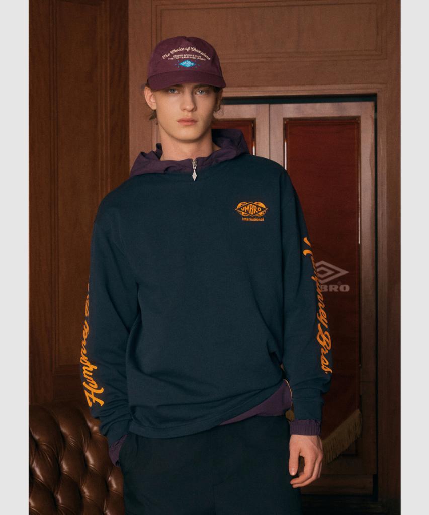 UMBRO Hbl Brit Casual Графическая футболка с длинным рукавом Темно-синий Ur121Crl26 (Тип)