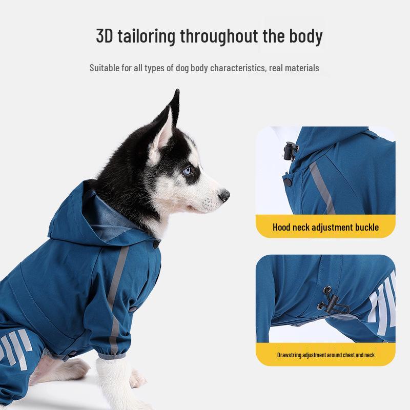 Waterproof Raincoat for Dogs - Available In Large, Medium, and Small Sizes. Perfect for Puppy Rainy Days. Outdoor Pet Apparel & Supplies.