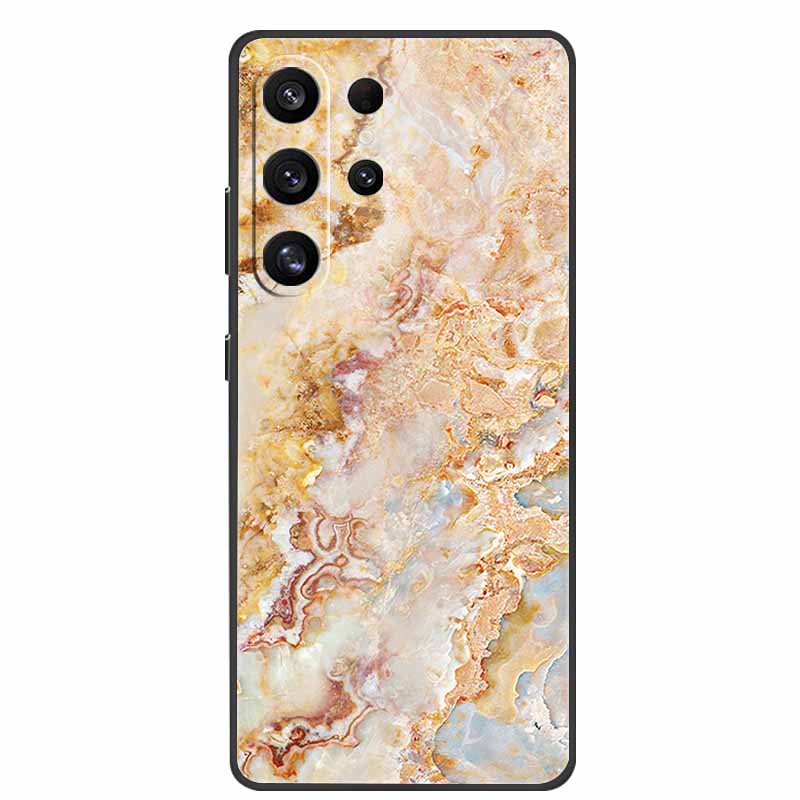 Phone Case For Samsung Galaxy S26 Ultra Colorful Painted Soft Silicone Bumper for Samsung S26 Ultra Case Marble Shockproof Cover