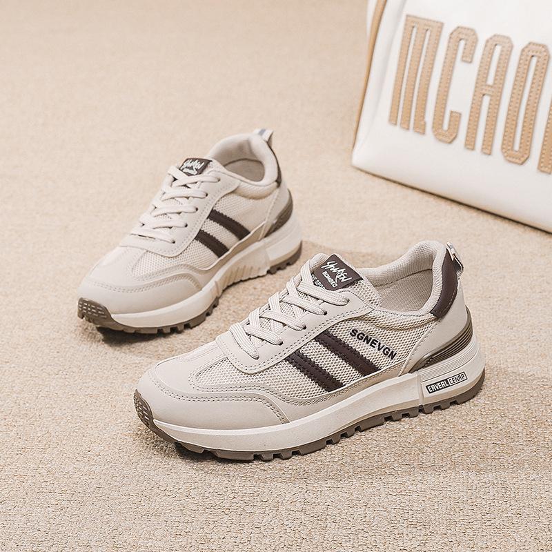 Кроссовки женские новые универсальные на мягкой подошве повседневные беговые дышащие простой текстуры трендовые легкие женские туфли