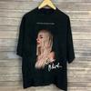 Хлопковая черная футболка унисекс с автографом Ava Max, все размеры, BT083