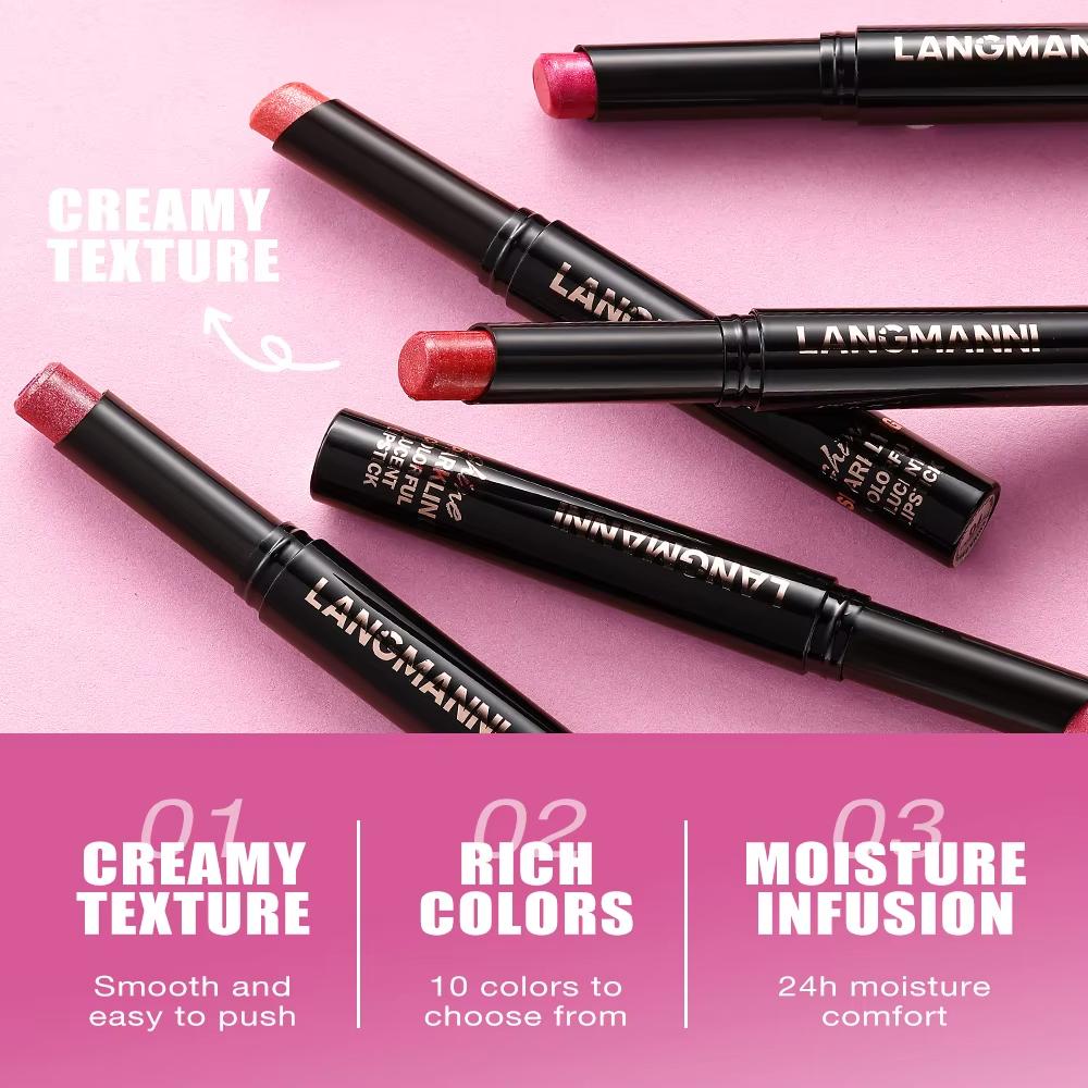 10-цветная губная помада с перламутровым блеском, увлажняющая нюдовая помада для губ, высокопигментированный, стойкий, антипригарный, бархатный блеск для губ в форме чашки, подарок на Рождество