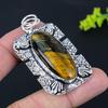Tiger Eye Gemstone Handmade 925 Sterling Silver Gift Jewelry Pendant 2.44" q2Y74