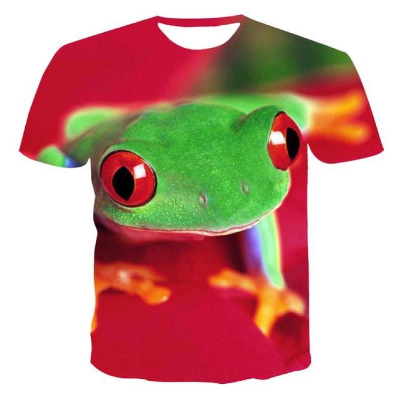 Summer 3D Funny Tree Frog Graphic T Shirts For Men Fashion Casual Animal Print T Shirt Personality Interesting Trend T-shirt