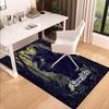 1PC Custom Name Mystical Forest Cat Theme Floor Mat Ideal for Living Room, Game Rooms, Office, Bedroom,Floor Mat Playful Design