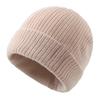 Winter-weight Short-pile Beanie Outdoor Knitted Hat Unisex Solid-colour Woolly Hat Baseball Cap