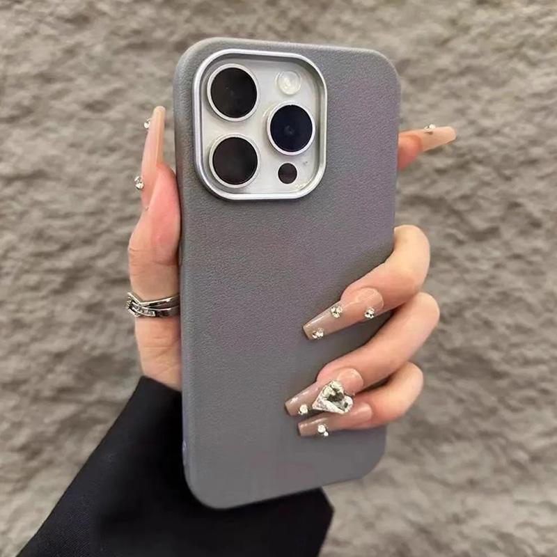 Роскошный чехол из матовой кожи для iPhone 17 16 15 14 Plus 16E 13 12 11 Pro Max X XS Max XR 7 8 SE2 Защитный противоударный чехол