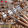 Manganese Steel Weeding Tool: Root Removal, Soil Loosening, Multifunctional Shovel for Gardening and Planting.