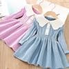 Winter Girls Knitting Wool Long Sleeve Dress Autumn Girls Baby Ruffle Knitted Princess Sweater Dress Casual Clothes