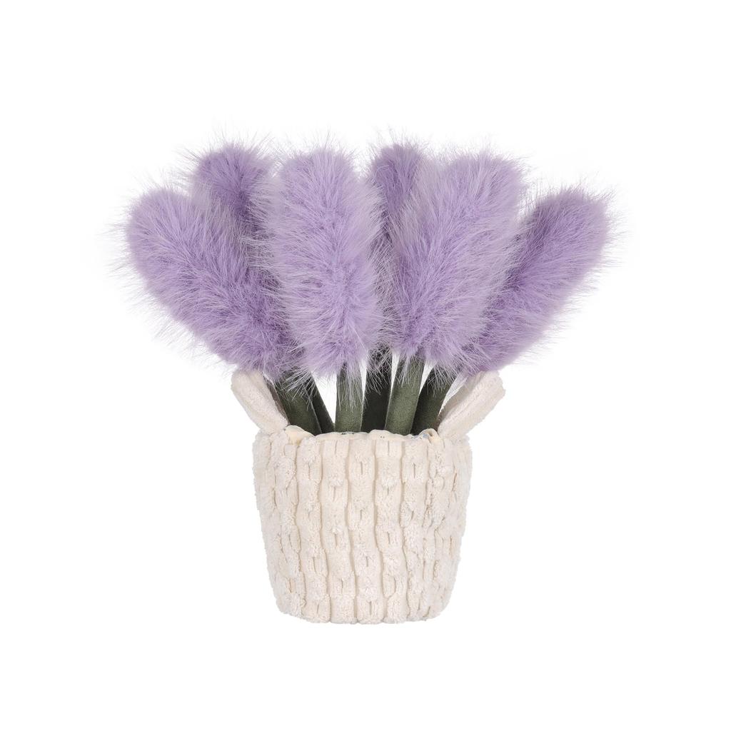 Apricot Lamb Potted Lavender Plush Toy for Kids, Soft and Cute, Fluffy Potted Lavender for Girls and Boys, 26cm