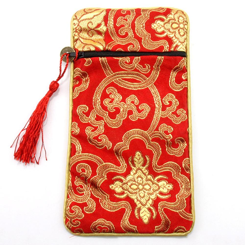 Double-layer Brocade Antique Buddhist Scripture Bag Embroidery Bag Jewelry Bag Chinese Style Sachet