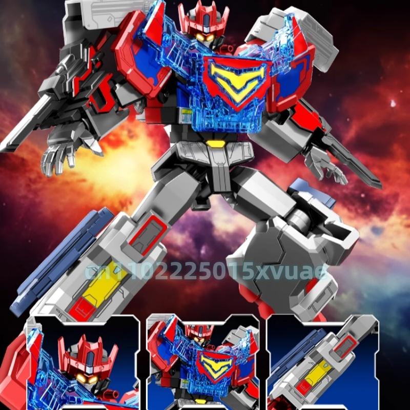 Новый SEMBO METAL CARDBOT Строительный Блок Xuan Blue Lightning Трансформирующийся Робот Сборка Подвижная Модель Игрушка Коллекционная Детский Подарок