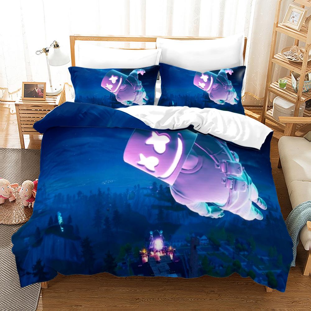 New 3PCS Single-sided Printed Series DJ Digital Printing Duvet Cover Bedding Set Comfortable Breathable Sheet Comforter Bed Set