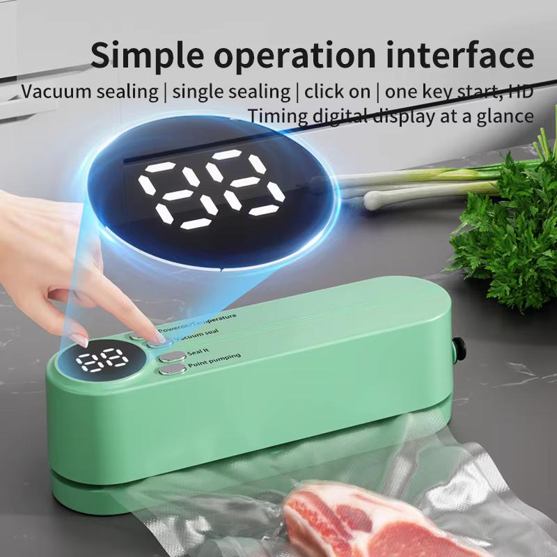 2025 Mini Wireless Fully Automatic Vacuum Sealing Machine Household Small Portable Food Packaging Plastic Sealing Machine