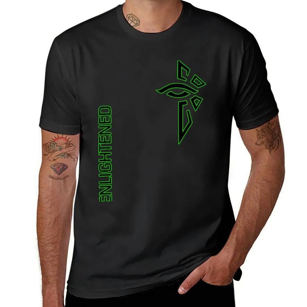 Ingress Enlightened With Text Tshirt Anime Stuff Customizeds Heavyweights Plain Mens Designer T Shirt