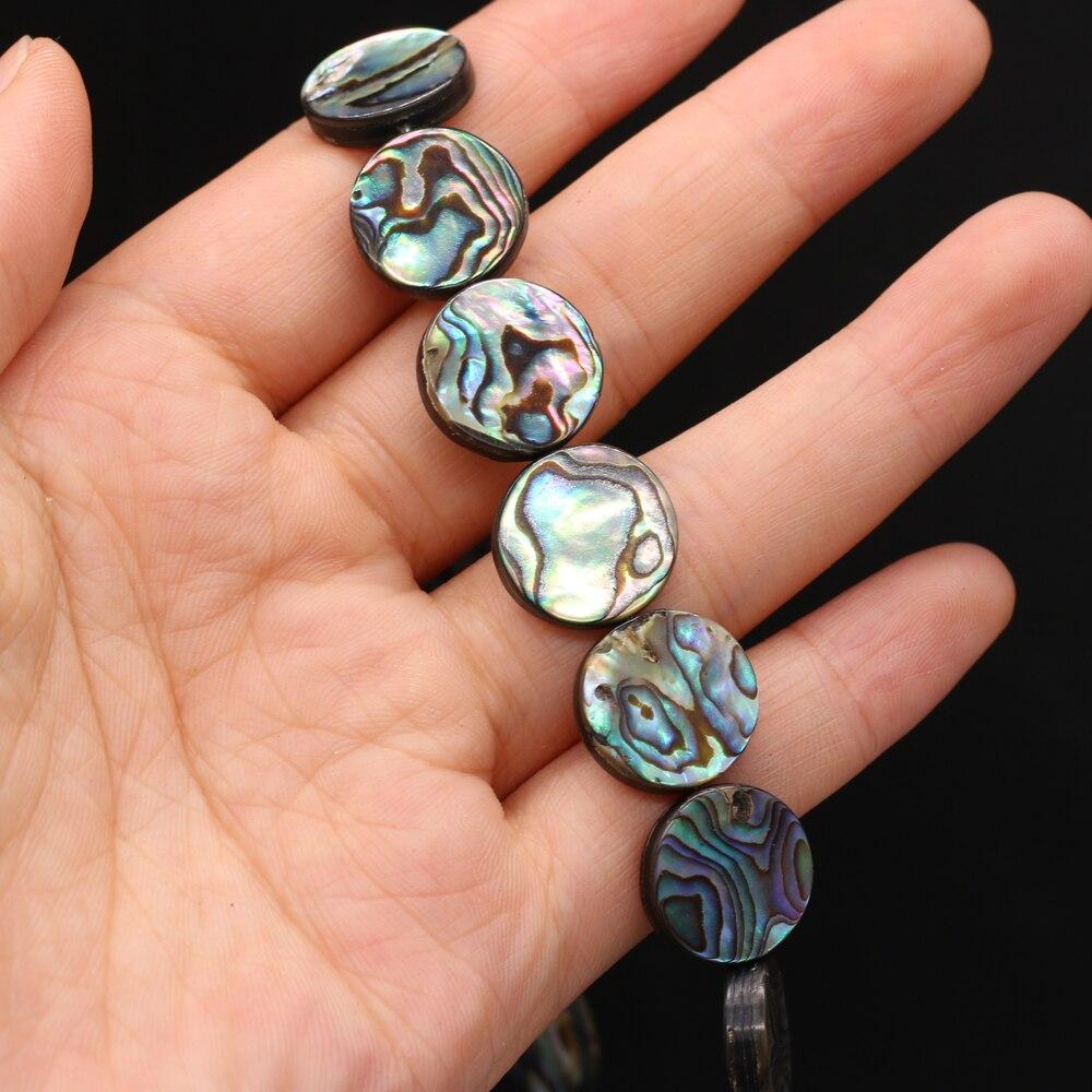 Натуральные бусины-ракушки, морское ушко, перламутр, круглая бусина для изготовления ювелирных изделий, ожерелье, браслет, серьги, аксессуар