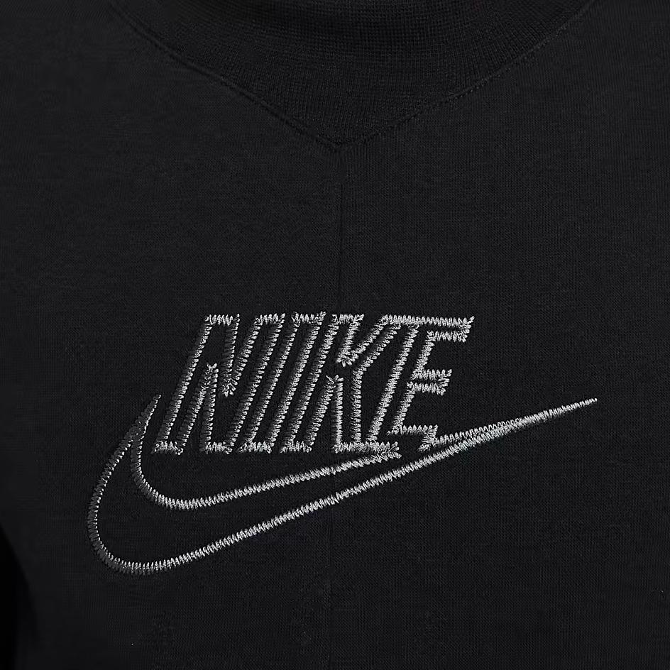 Nike Толстовка с принтом и капюшоном, спортивная, с длинным рукавом, детская, черная DQ8819-010