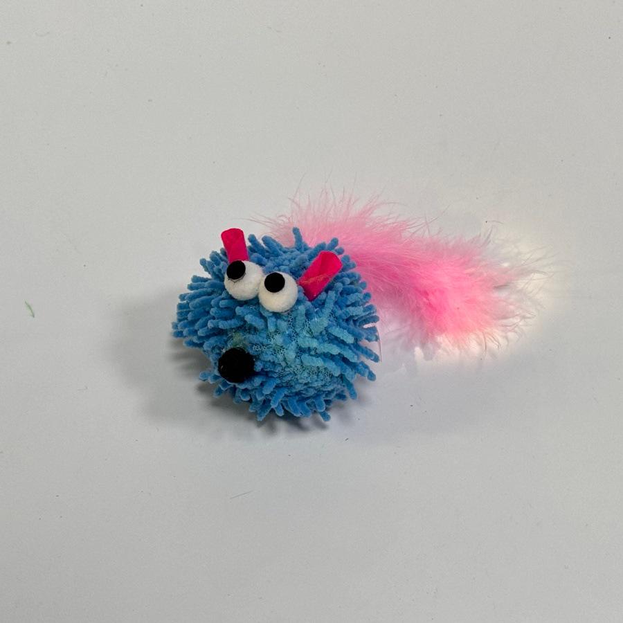 Набор игрушек для кошек: Плюшевая мышь с перьями, молярная и устойчивая к укусам