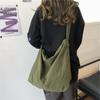 Сумка через плечо, студенческая сумка для занятий, двойное назначение в стиле ins, однотонная японская холщовая сумка, женская сумка через плечо большой вместимости