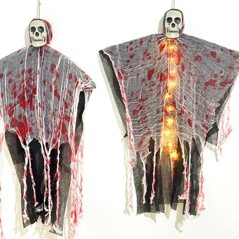 Plastic Light Skull Halloween Decoration With Auto for Outdoor Indoor Theme Parties