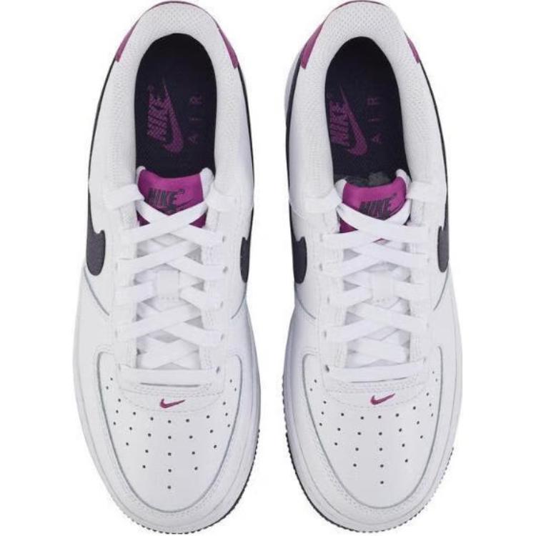 Nike Кроссовки Air Force 1 Синтетическая кожа Удобные Универсальные Нескользящие Прочные Низкие Детские Кроссовки Унисекс Белый Черный Фиолетовый FV5948111