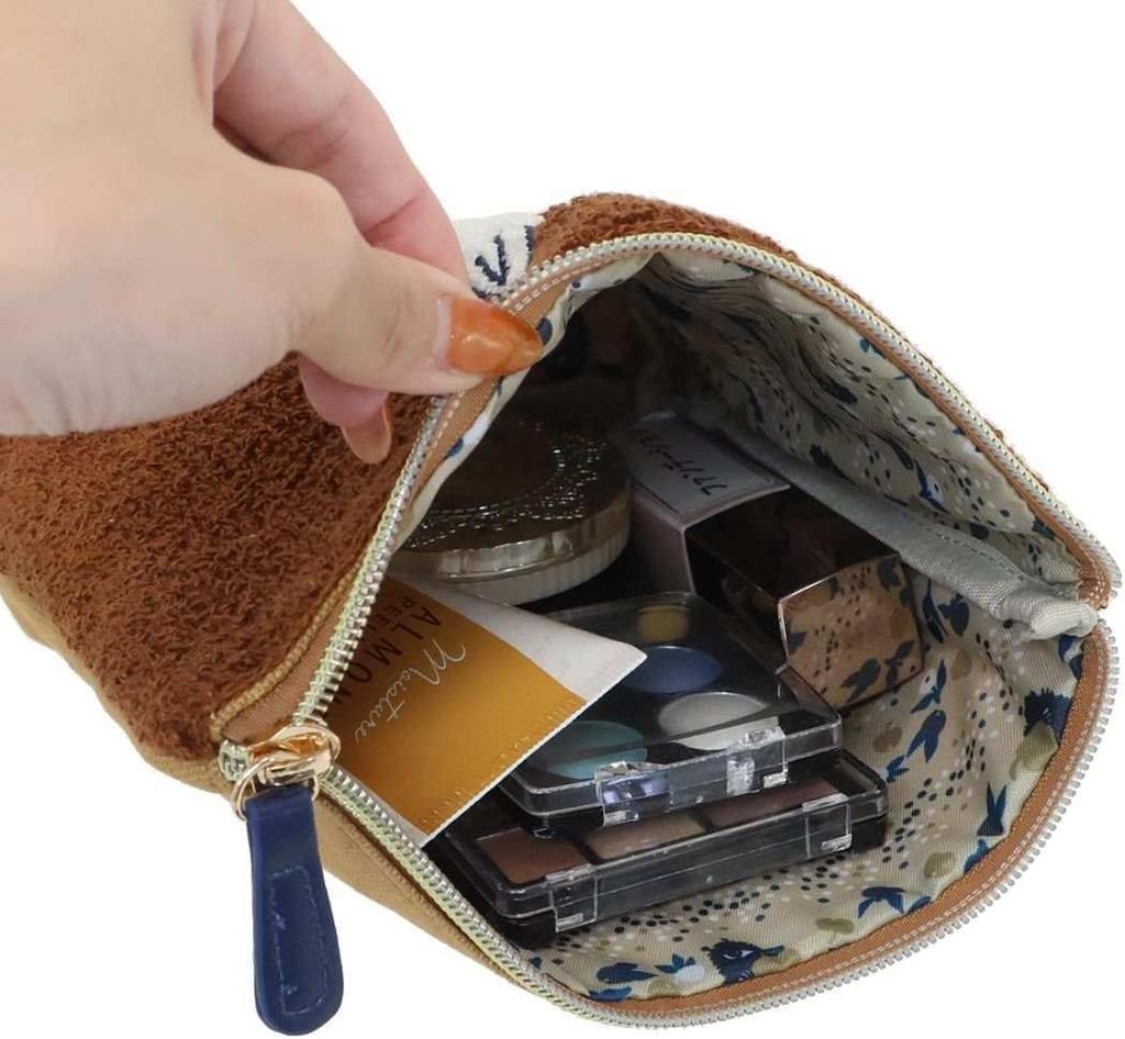 Marushin Moomin Fluffy Character Small Item Cosmetics Birthday 1425023200 Pouch, Brown, Design, Case, Case, Gift, Gift, Women's Accessories,