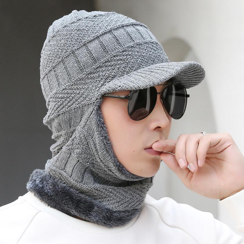 Зимняя шапка шапки шапки зимние шапки для мужчин женщин шерстяной шарф шапки Балаклава маска вязаная шапка