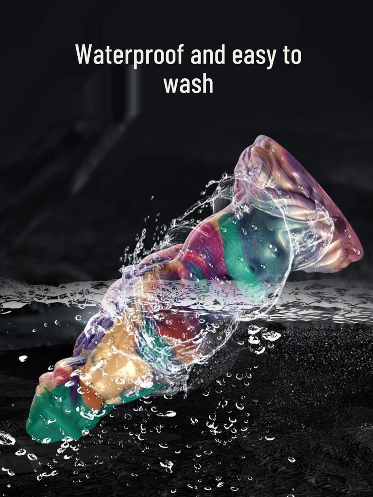 Очень толстый силиконовый зеленый гигантский дилдо и анальная пробка для всех полов