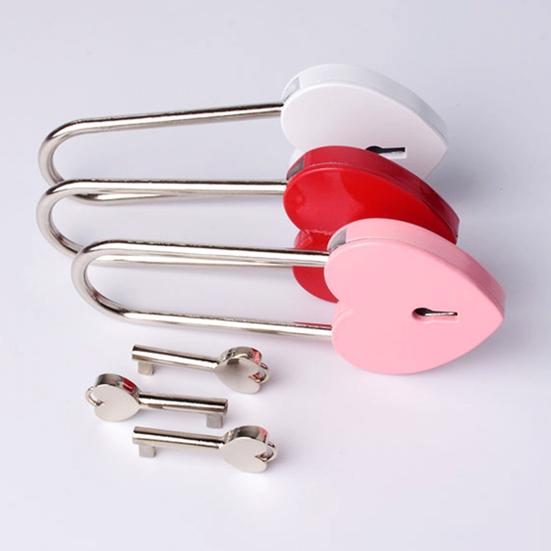 1 комплект, длинный замок для любви, высокая твердость, износостойкий для хранения, цинковый сплав, комбинированный навесной замок в форме сердца для путешествий