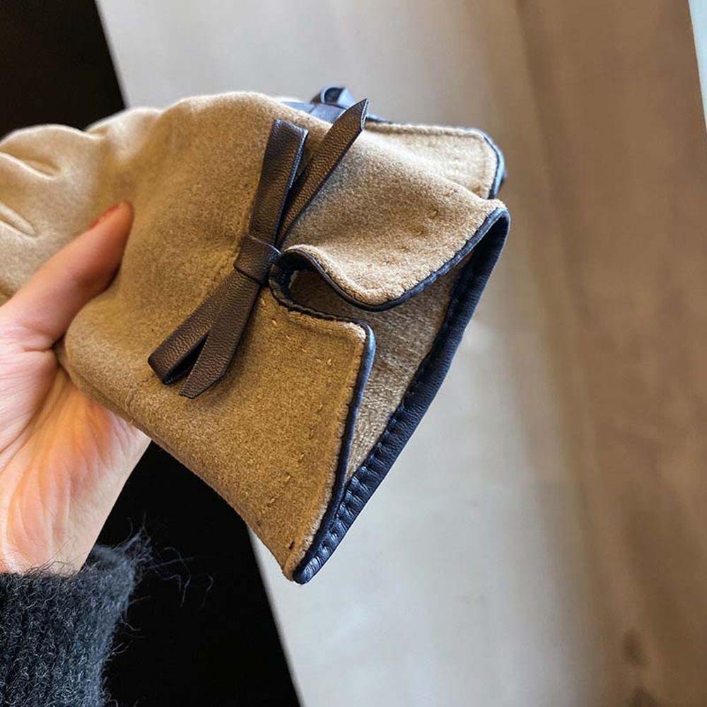 Elastic Driving Gloves Suede Leather Mittens Female Gloves Gloves Full Finger Gloves