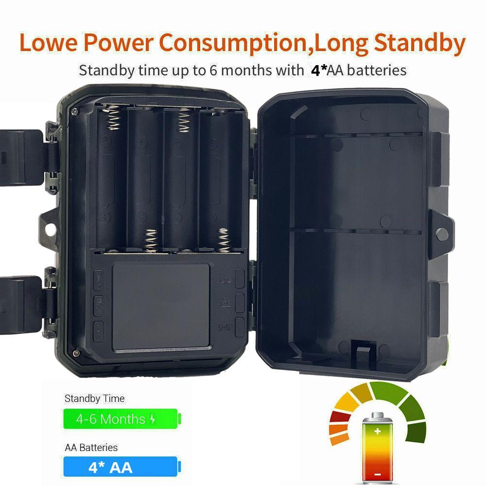 Уличная инфракрасная арочная камера со слабым свечением 4k 48MP Mini Trail Game Night Vision Водонепроницаемая охотничья камера Wild Po Trap Cam