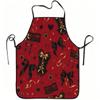 1pc Elegant Black Golden Ribbon Heart Bow Lace Apron with Adjustable Waistband - Durable Easy-Clean Polyester Suitable for Cooking, Gardening, Picking