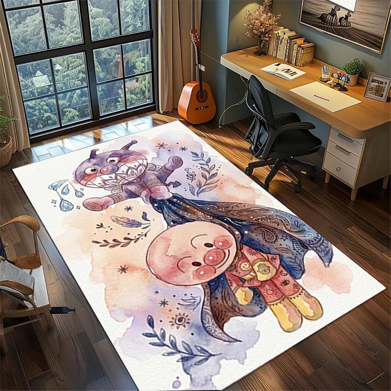 Bread Superman Gamer Room Rug Large Area Non Slip Washable Floor Mat Bedroom Home Decor