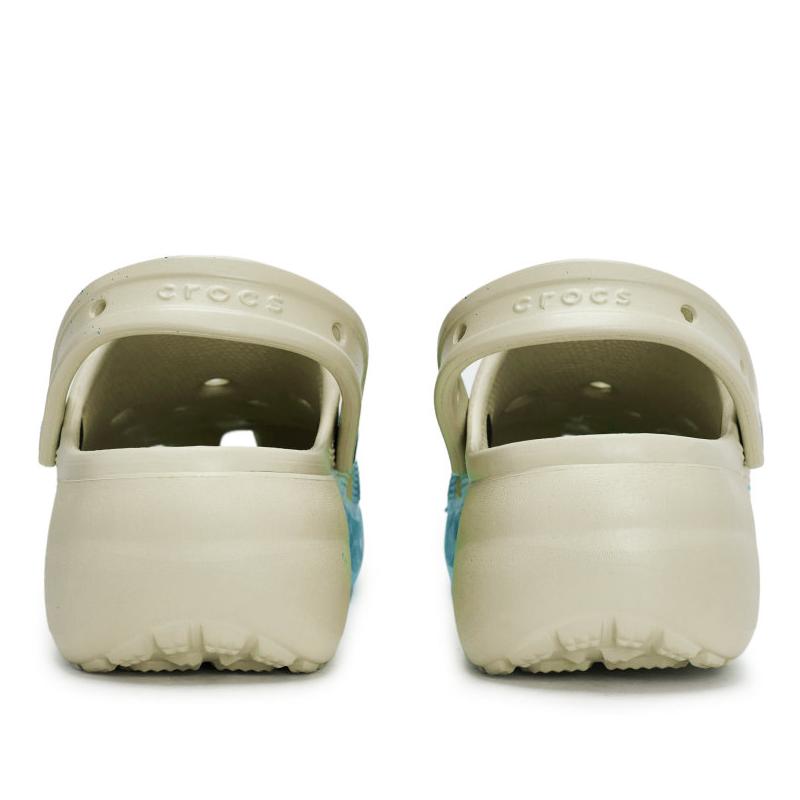 Crocs Классические клоги на платформе 811 Сцена встречи Специальная обувная коробка Жидкие чернила Всплеск Дырявая обувь Женские Кость Белый Тиффани