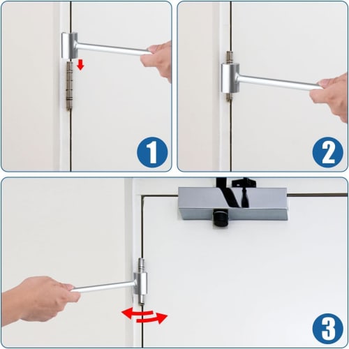 Set of 2 Door Hinge Wrenches, Hinge Raiser, Door Hinge Bender, Door Hinge Repair Spanner, Residential Door Hinge Adjustment Tool, Fits 8mm-19mm, 19mm-