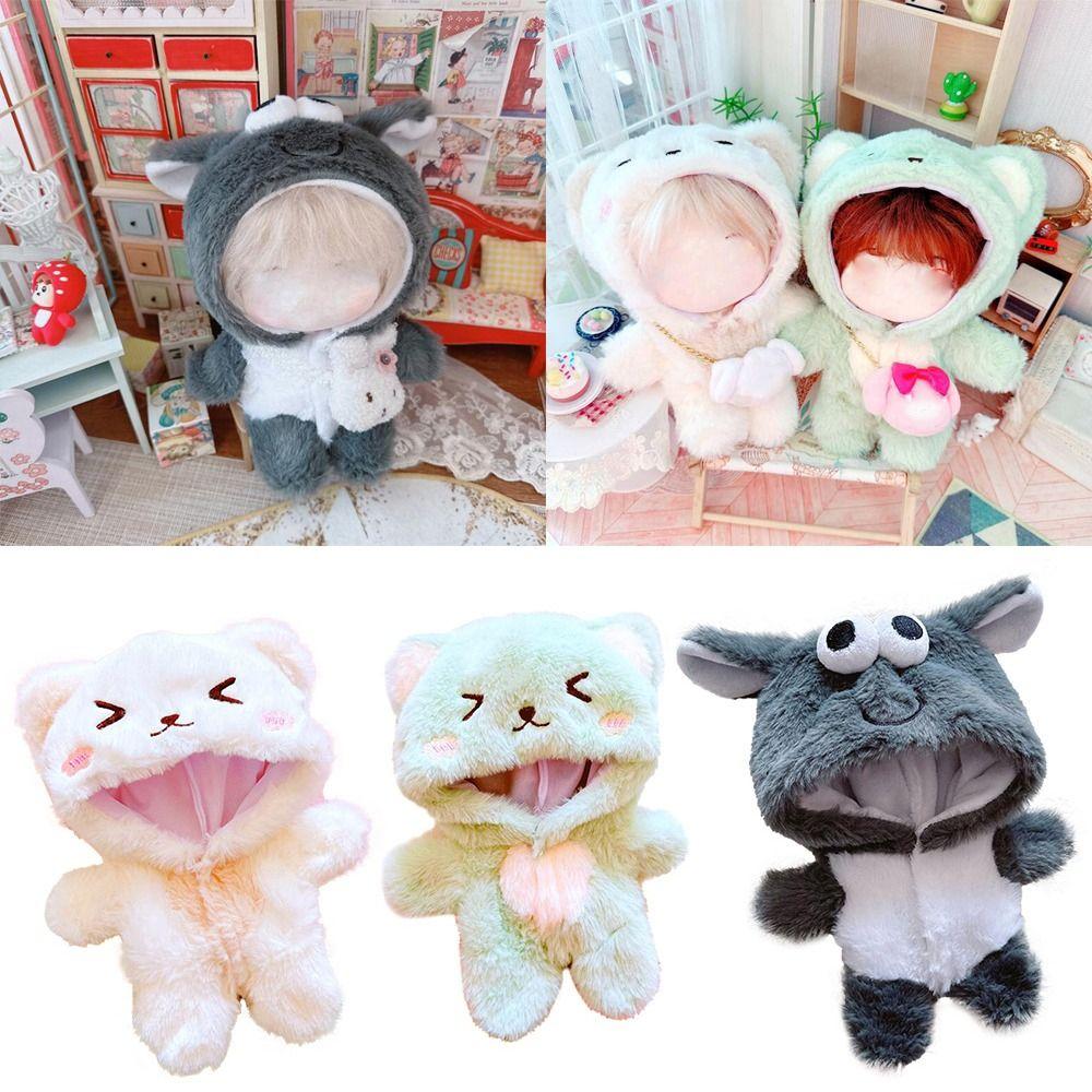 Мягкая игрушка-идол, боди для кукол 20 см, одежда для кукол, цельная одежда, мультяшная улыбающаяся кошка, смотрящая овца
